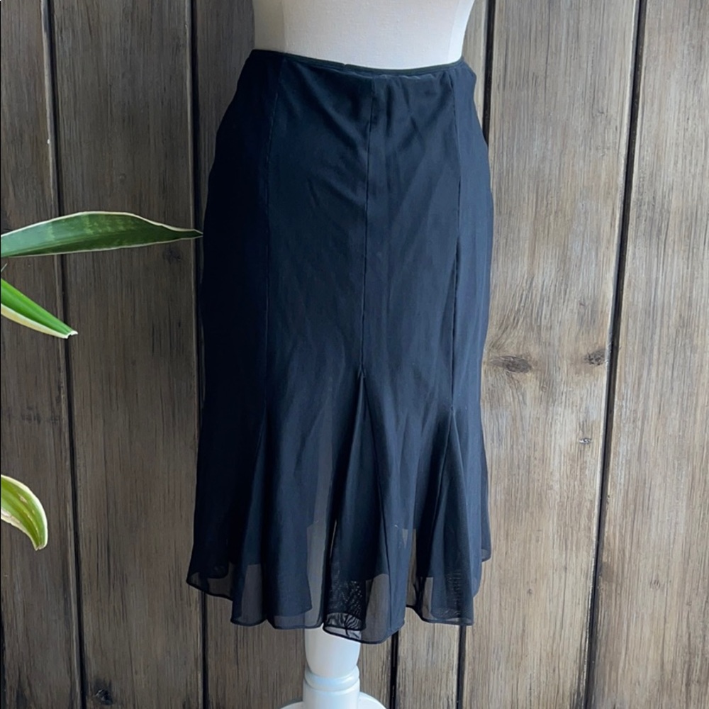Adrianna Papell • black tulle overlay skirt